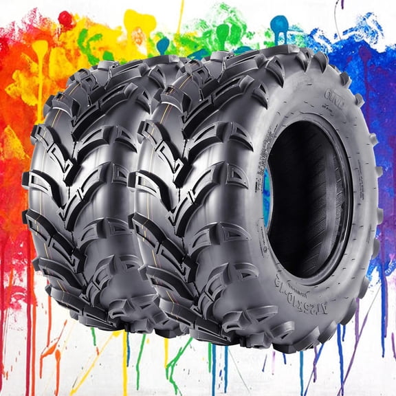 ATV/UTV Tires 25x10-12 Set 2 25x10x12 Mud Sand Off-Road Tire, All Trail Tire 6PR Tubeless