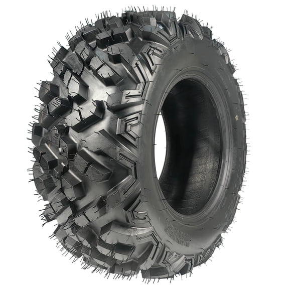 ATV UTV Tires 25x8-12 Front & 25x10-12 Rear, 6-Ply Rated Heavy Duty Tubeless All-Terrain Tires for Mud, Sand, Rock and Snow, Off-Road Quad Go Kart Replacement