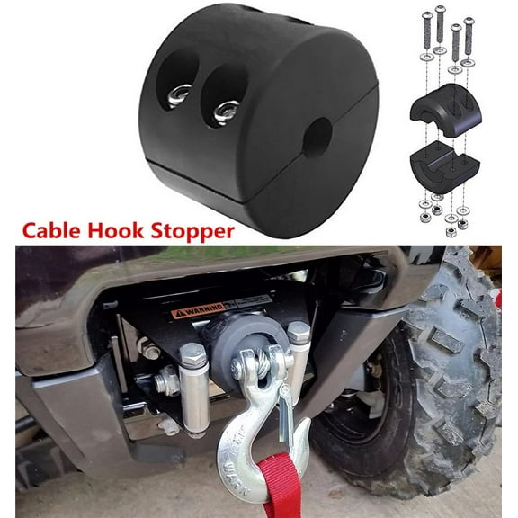 ATV UTV Winch Protector Cable Hook Stop Stopper Rubber Cushion with Accessories