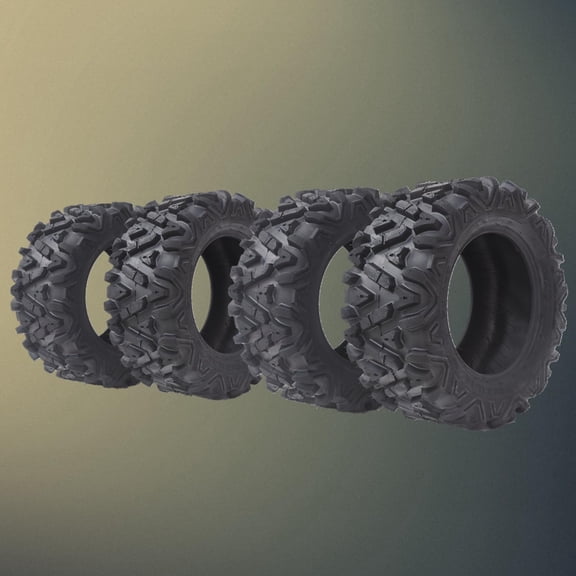 ATV and UTV Tires Set of 4 – All Terrain 26x9-12 Front and 26x11-12 Rear – 6 Ply Tubeless Off Road Mud Trail – Fits Utility 4 Wheelers