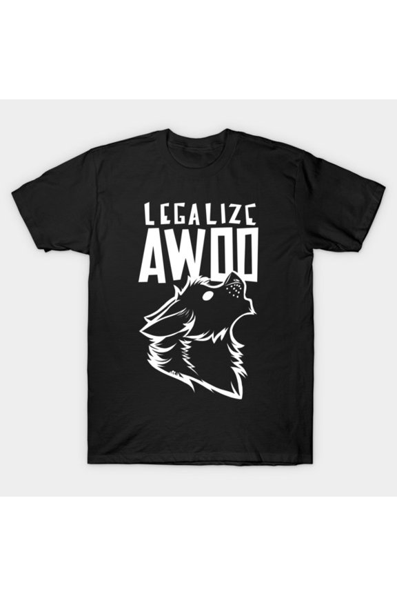 ATW Legalize Awoo Werewolf Howl Funny Meme Anime Furry Art Top Unisex T-Shirt, for men & women, up to size 5XL