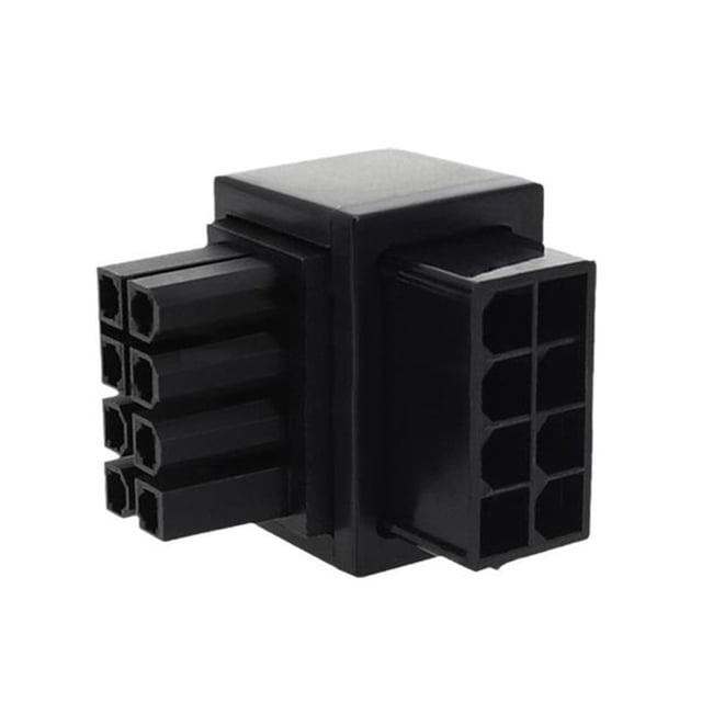 Socket For Gpu 8pin ATX 8Pin Female 90 Degree Angled To 8 Pin Male Power Adapter GPU Power ...