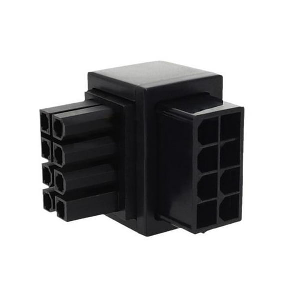 ATX 8Pin Female 90 Degree Angled To 8 Pin Male Power Adapter GPU Power Steering