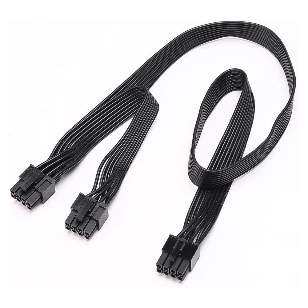 ATX CPU 8-Pin Male to Dual PCIe 8-Pin (6+2) Male Power Supply Cable for ...