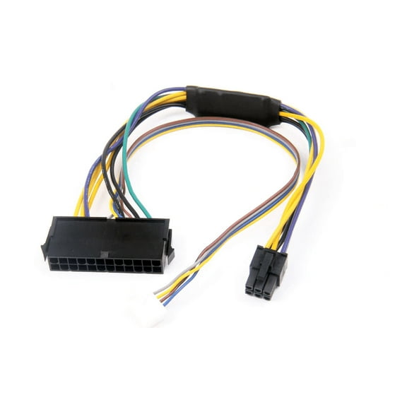 ATX Main 24-Pin to 6-Pin PCI-E PSU Power Adapter Cable 18AWG for HP Elite 8100 8200 8300 800G1