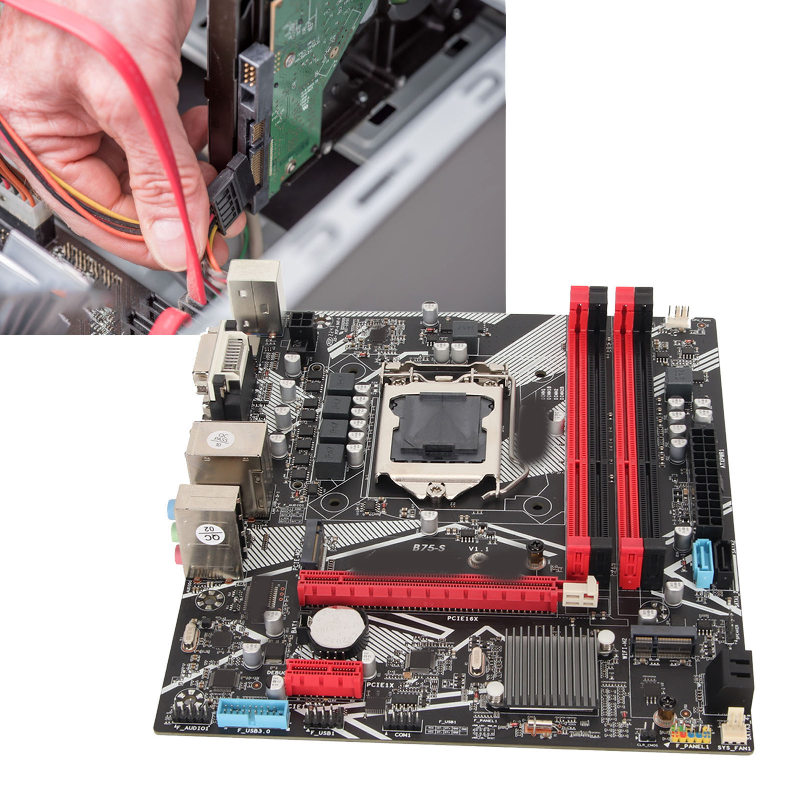 Bitcoin Atx Lga 1155 Mining Motherboard B75 S Computer Motherboard, LGA  1155 Mining Mainboard Mit Dual