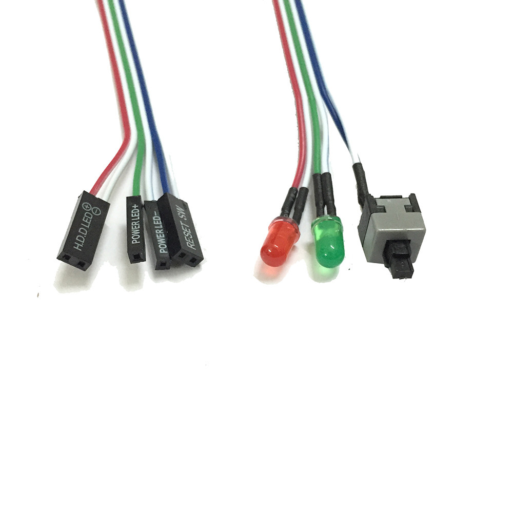 ATX PC Compute Motherboard Power Cable Switch On Off Reset With LED ATX PC Compute Motherboard Power Cable Switch On Off Reset With LED