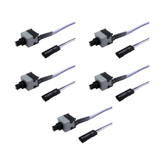 ATX PC Power Switch Cables 50cm 2Pin Motherboard Power OnOff Reset Button Cord For POWER SW RESET SW Pins on Motherboard