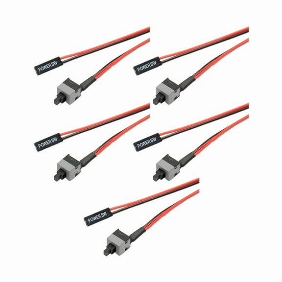 ATX PC Power Switch Cables 50cm 2Pin Motherboard Power OnOff Reset Button Cord For POWER SW RESET SW Pins on Motherboard