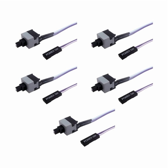 ATX PC Power Switch Cables 50cm 2Pin Motherboard Power OnOff Reset Button Cord For POWER SW RESET SW Pins on Motherboard