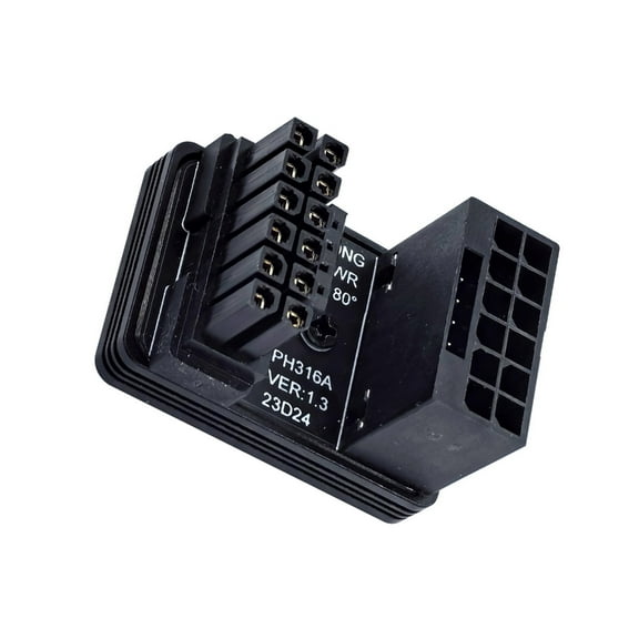 ATX3.0 12VHPWR 180 Angled Turning Connector 16P to 16P GPU Power Connector Power Adapter for Desktop Graphics Cards