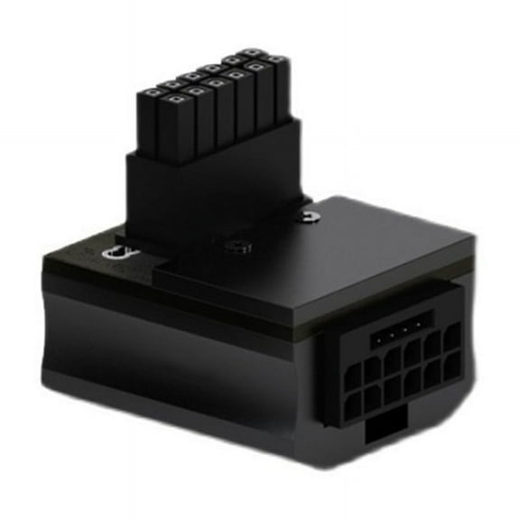 ATX3.0 90 Degree Power Connector 12VHRWR 12+4 Pin Computer Graphics Card GPU Adapter Reverse RVS for 4090 4080 Black,1 * Power Supply Adapter,Black