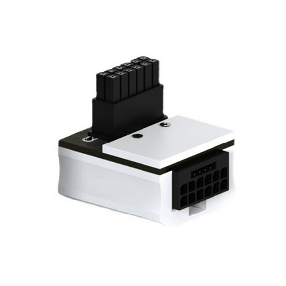 ATX3.0 90 Degree Power Connector 12VHRWR 12+4 Pin Computer Graphics Card GPU Adapter Reverse RVS for 4090 4080 White,1 * Power Supply Adapter,White
