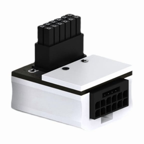 ATX3.0 90 Degree Power Connector 12VHRWR 12+4 Pin Computer Graphics Card GPU Adapter Reverse RVS for 4090 4080 White