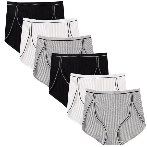 ATeen Girls Cotton Underwear 6 Pack Comfort Lace Trim Briefs Panties