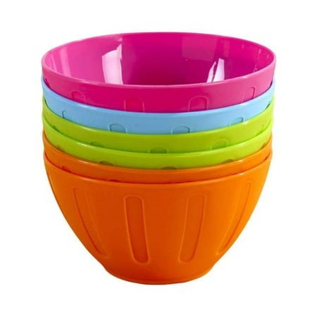 ATriss 6 Pcs Plastic Bowls Colorful Reusable Salad Bowls Facial Mask Seasoning Bowls Home Household Bowls (Random Color)