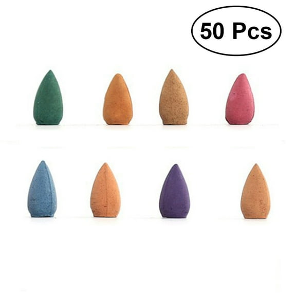 ATriss Incense Cone,50Pcs Natural Backflow Pagoda Indoor Incense Cone Household Aromatherapy Eaglewood