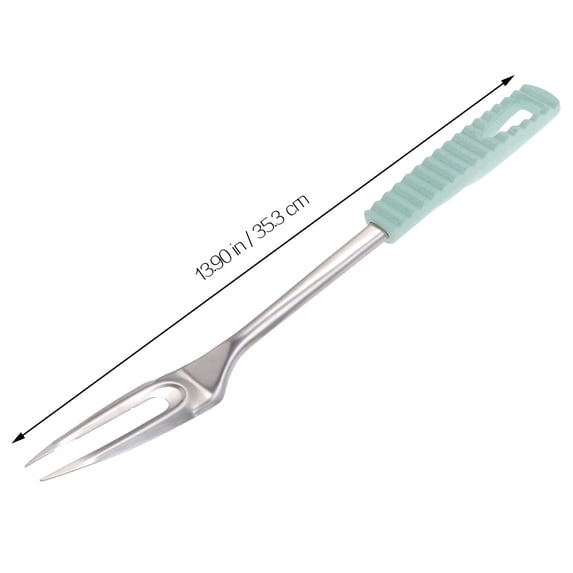 IBASETOY Stainless Steel Meat Fork for Serving and Carving with Comfortable Brushed Handle