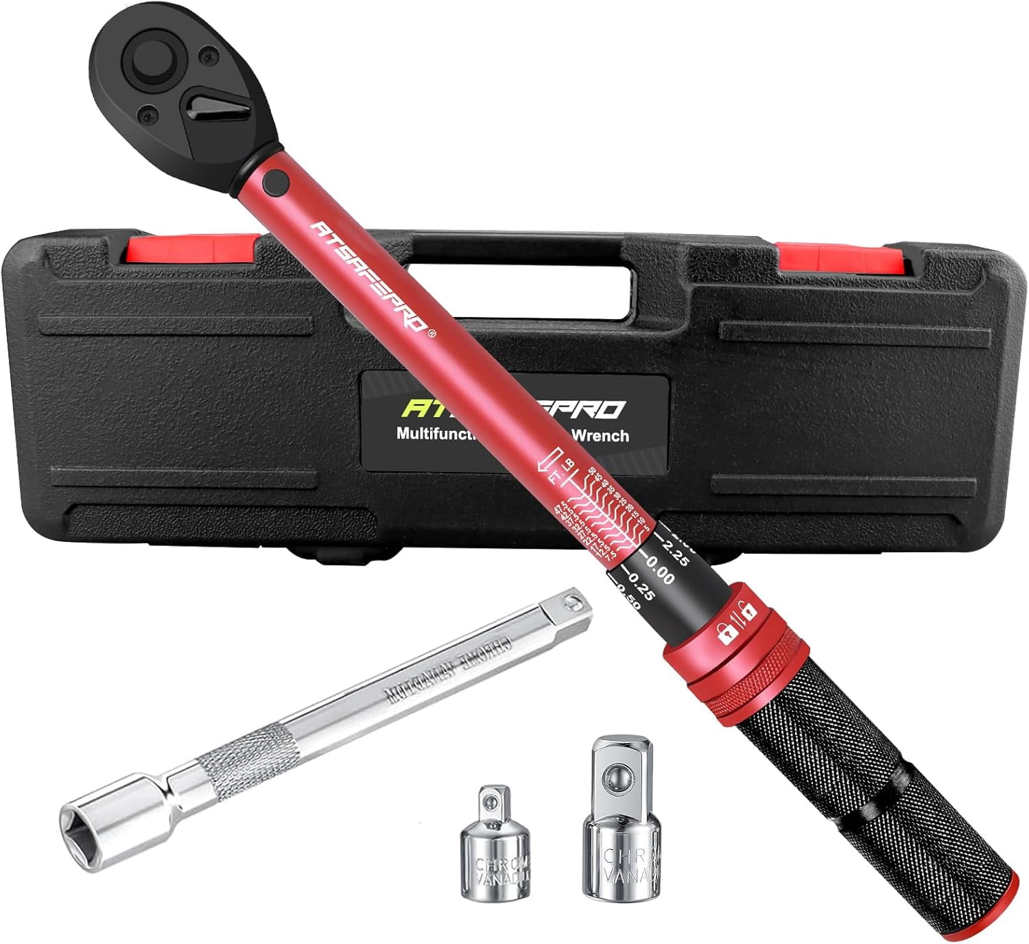 ATsafepro, Torque Wrench, 3/8-Inch Drive, Dual-Direction Adjustable ...
