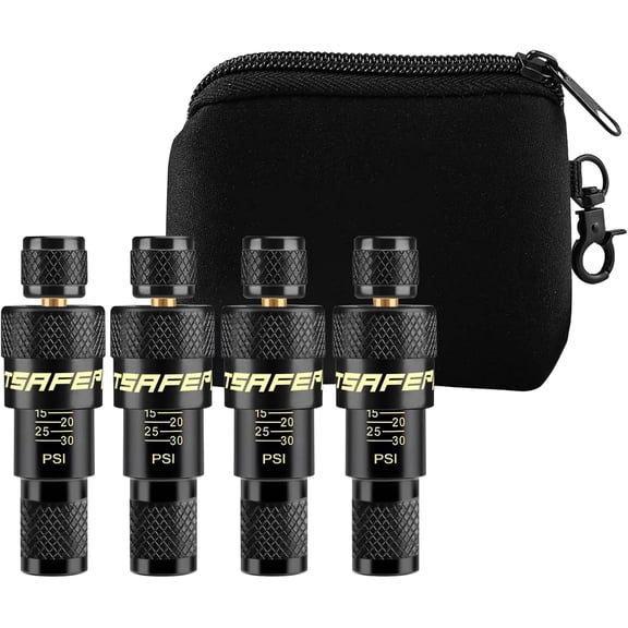 ATsafepro Tire Deflator, 10-30PSI Adjustable Auto-Stop Tire Deflators Offroad Accessories, Air Down Tire Deflators Kit Tool for Rapid Deflator Off Road 4x4 Various Vehicles (Pack of 4)