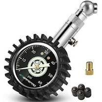 ATsafepro Tire Pressure Gauge 60psi,Easy Read Glow Dial in The Dark, Professional Mechanical Tire Gauge for Motorcycles,Cars,Trucks,Bicycle
