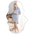 thumbnail image 1 of AUA CROWN Full Length Mirror, Irregular Frameless Wall Mirror, Cloud Wall Mounted Mirror, 32 "X24" Dressing Mirror Cosmetic Mirror Bathroom Living Room Bedroom Wall Decorative Mirror, 1 of 9
