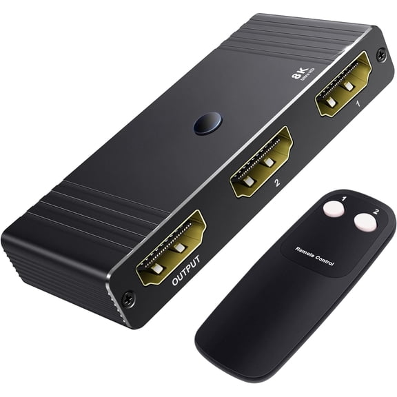 AUBEAMTO 4K@120Hz HDMI 2.1 Switch , Bi-Directional 2 in 1 Out HDMI Splitter Switcher with Remote, 8K@60Hz Aluminum HDMI Splitter 1 in 2 Out 48Gbps Ultra HD Compatible with PS5 Xbox