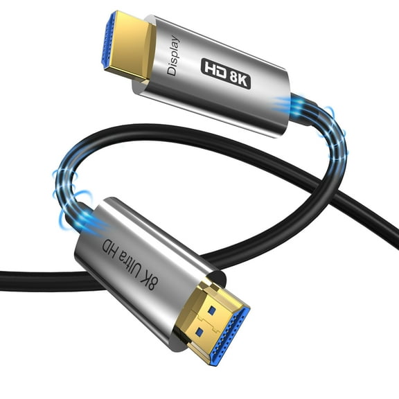 AUBEAMTO 8K 60HZ Optical Fiber Cable HDMI-compatible 2.1 Extension Cable 8K@60Hz 4K@120Hz HDCP 2.2&2.3, eARC,HDR10, Dynamic HDR - HDMI Splitter Video Cable for TV BOX/Projector - 16ft