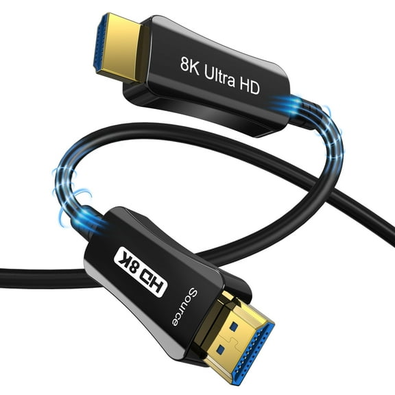 AUBEAMTO 8K Fiber Optic HDMI 2.1 Cable 65FT/20M, 8K60hz 4K120hz 4K144hz HDCP 2.3 2.2 48Gbps Ultra High Speed Compatible with Apple-TV Dolby Vision Atmos PS5 PS4, Xbox, RTX 3080 3090