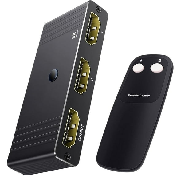 AUBEAMTO 8K HDMI 2.1 Switch 4K@120Hz, Bi-Directional 2 in 1 Out HDMI Splitter Switcher with Remote, 8K@60Hz Aluminum HDMI Splitter 1 in 2 Out 48Gbps Ultra HD Compatible with PS5 Xbox