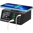 thumbnail image 1 of AUBEAMTO Charging Station for Multiple Devices, 4 QC3.0 18W + PD 40W 30W 2*PD 20W 8 Ports 110W Multi Fast Charging Hub with Digital Display Compatible with Smartphones,Tables,and More Devices, 1 of 9