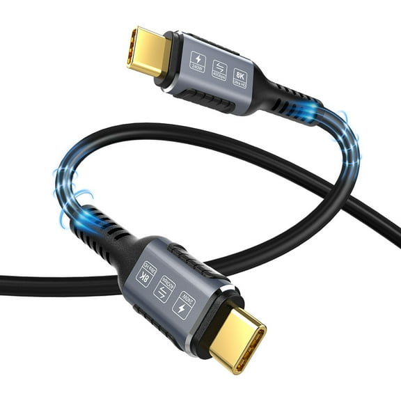 AUBEAMTO Gen3 40Gbps USB 4.0 Type C to C 240W Fast Charging Cable 6FT, 240W Type C To USB C Fast Charging Cables 48V 5A USB4 PD3.1 QC5.0 Full Function Thunderbolt 3/4 40Gbps 8K 60Hz Video Data Cable