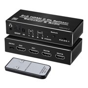 AUBEAMTO HDMI Switch 2x2, 2 Ports HDMI Switch Splitter 2 in 2 Out with IR Remote Control,AUBEAMTO Support HDMI 2.0, HDCP 2.2, Ultra HD, 4K x 2K@60Hz, 3D, 1080P Dual Monitors Duplicate/ Mirror Only