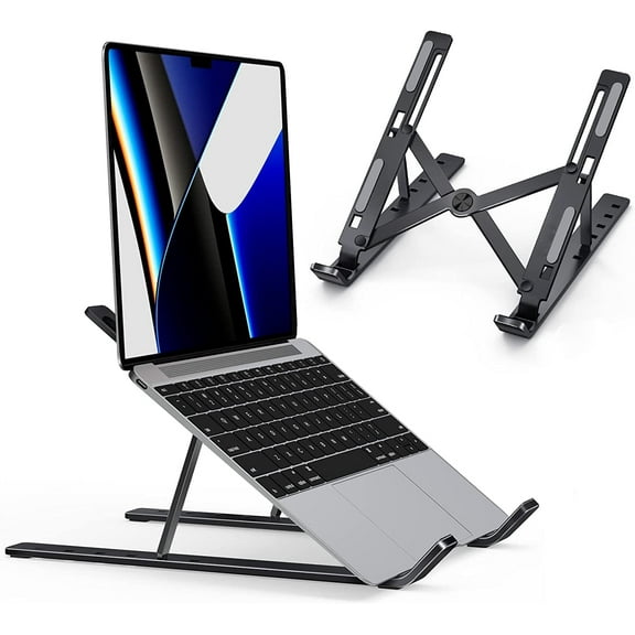 AUBEAMTO  Laptop Stand, Laptop Holder Riser Computer Stand, Adjustable Aluminum Foldable Portable Notebook Stand, Compatible with MacBook Air Pro, HP, Lenovo, Dell, More 10-15.6 Laptops and Tablets