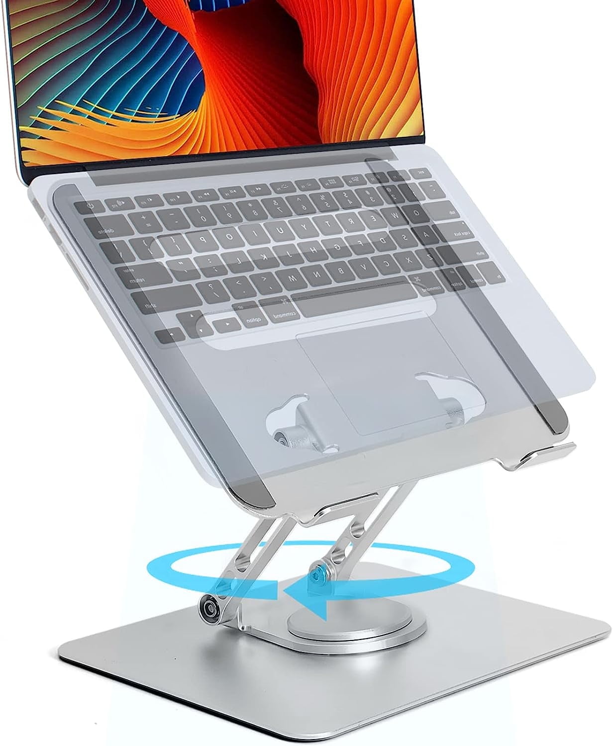 AUBEAMTO T360 Laptop Stand Anti-Shake with Heavy Swivel Base, Ergonomic ...