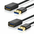 thumbnail image 1 of AUBEAMTO USB 3.0 Extension Cable, [2 Pack 10ft] USB A Male to Female Extension Extender Cord 5Gbp High Data Transfer Compatible for USB Flash Drive, Keyboard, Printer, Xbox, Hard Drive and More, 1 of 10
