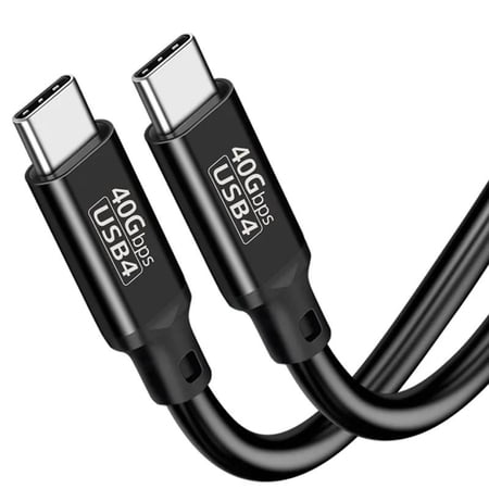 AUBEAMTO USB 4 Cable 1.6 ft, Supports 8K HD Display, 40 Gbps Data Transfer, 240W Charging USB C to USB C Cable,Thunderbolt 4, for Type-C Laptop, Hub, Docking, and More