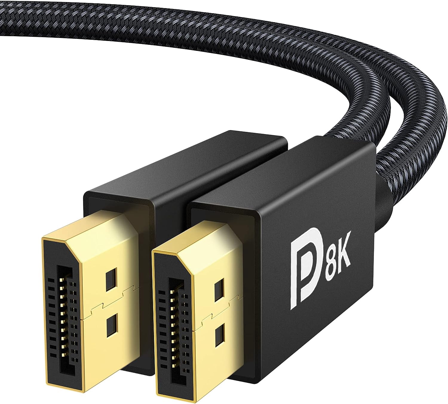 AUBEAMTO VESA Certified DisplayPort Cable 1.4, 8K DP Cable 16ft (8K@60Hz, 4K@144Hz, 2K@240Hz)HBR3 Support 32.4Gbps, HDR, HDCP 2.2, FreeSync G-Sync, Braided Display Port for Gaming Monitor, Graphics