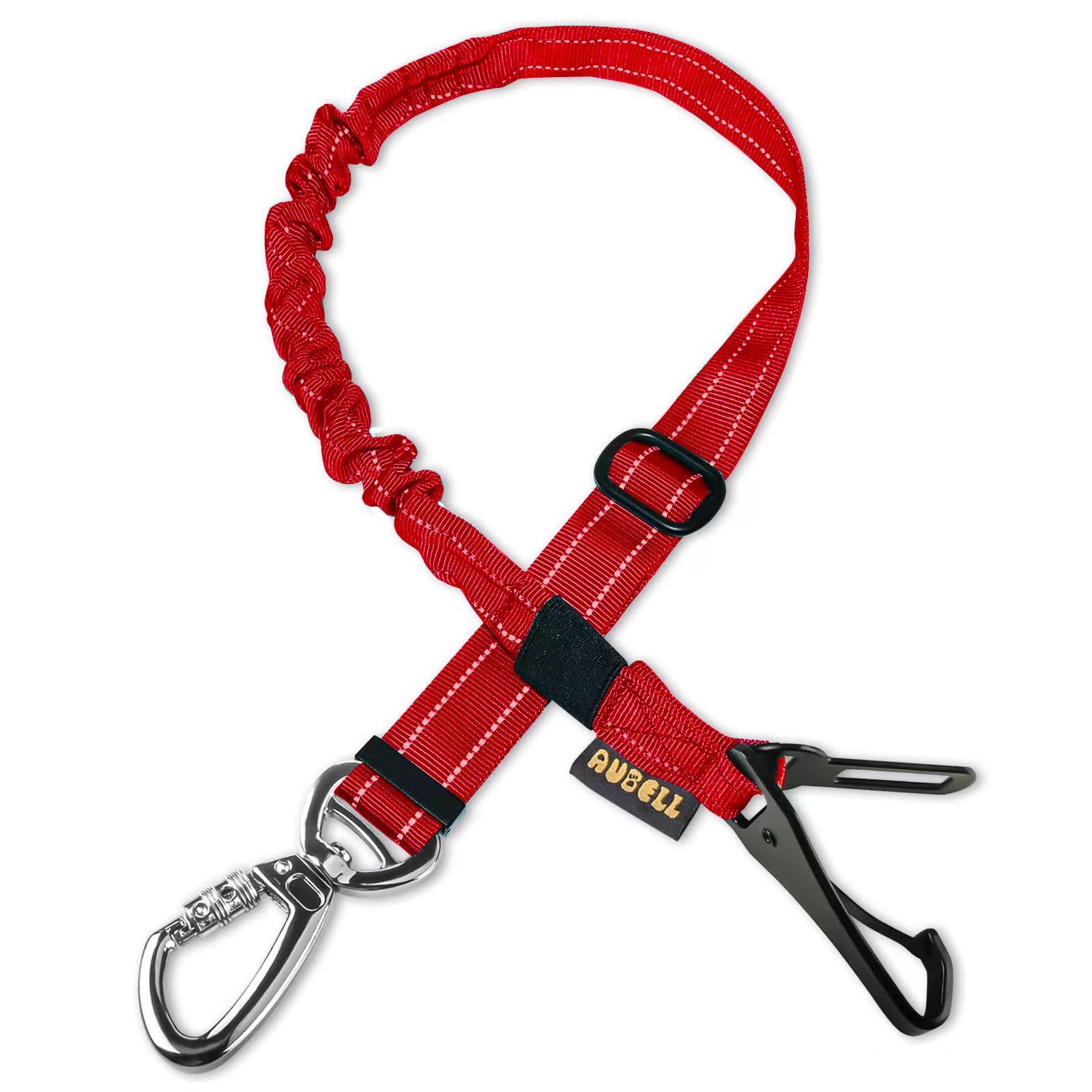 Reflective Dog Safety Belt Car URPOWER Dog Seat Belt For Car - 2 Pack  Adjustable Bungee Pet Safety Harness Bungee Seat Belt