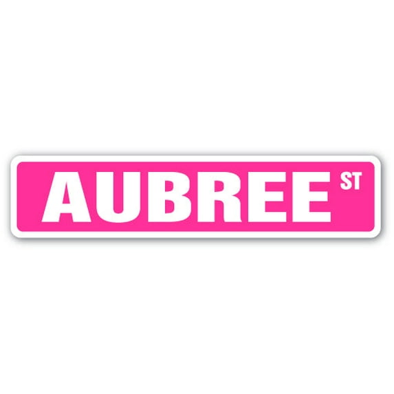 AUBREE Street Sign Childrens Name Room Sign | Indoor/Outdoor | 36" Wide