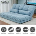 Auchen Adjustable Floor Sofa Bed with Two Pillows, Blue