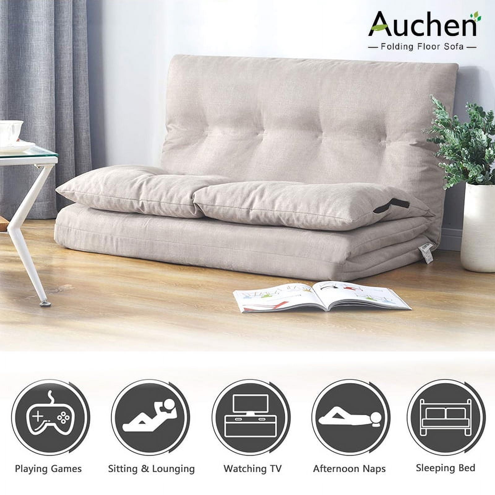 Auchen floor sofa folding floor sofa bed floor chair online double chaise lounge sofa chair floor couch with two pillows