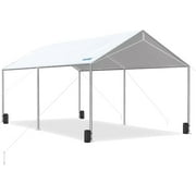AUCHI 10X20ft Upgraded Heavy Duty Carport Car Canopy Party Tent with Reinforced Steel Cables-White