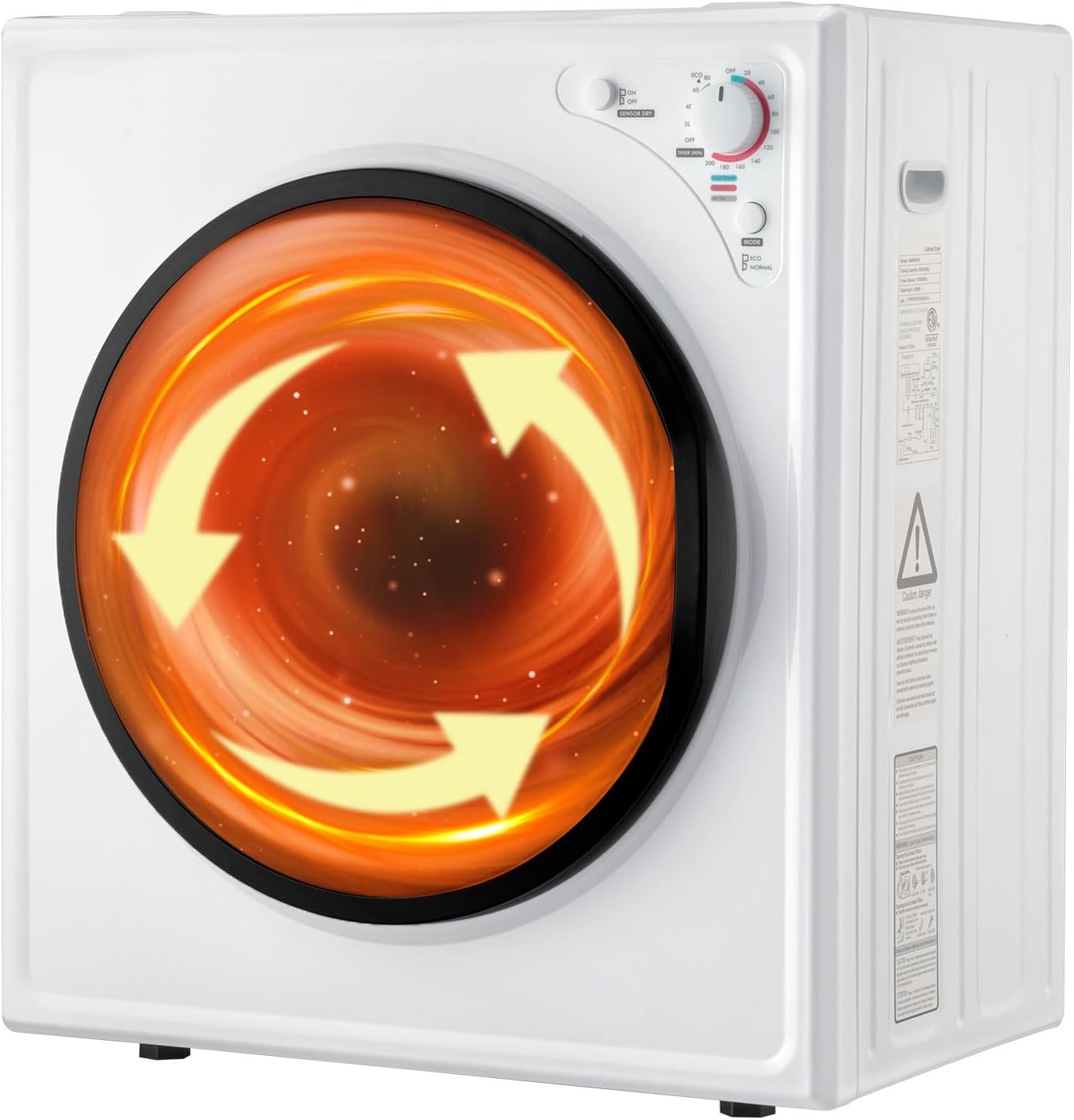 AUCHI 9LBS Portable Clothes Dryer, 1400W Electric Compact Front Load Tumble Laundry Dryer