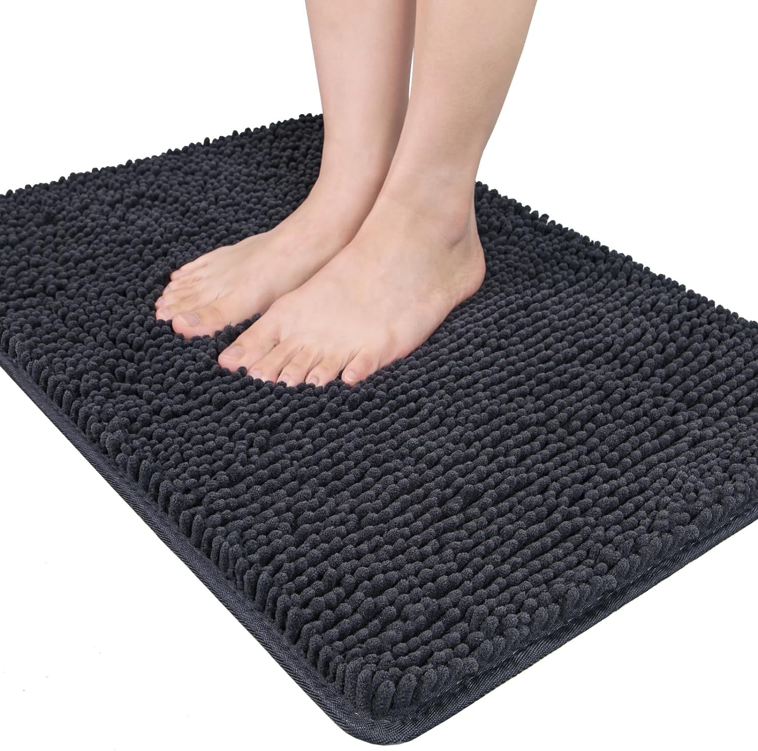 AUCOOD-Luxury Bathroom Rug Shaggy Bath Mat 24 x 36 Inch, Washable Non Slip Bath Rugs for ...