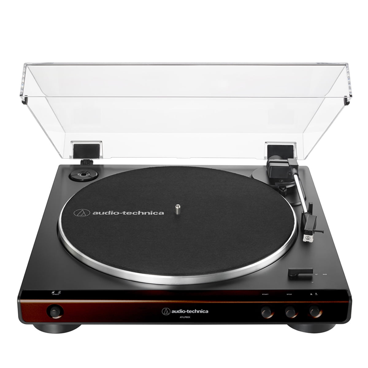 AUDATLP60XBW Audio Technica AT-LP60X Fully Automatic Belt-Drive Stereo Turntable (Brown Black)