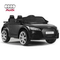 thumbnail image 1 of AUDI 12V Kids Car Ride on Car  Kids Electric Car  with Parental Remote Control Double Doors LED Lights Safety Belt Music Player Battery Powered, Black, 1 of 8