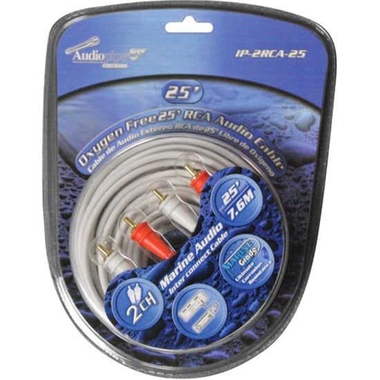 AUDIOP IP2RCA25 25 ft. 2CH Marine Oxygen Free RCA Cable