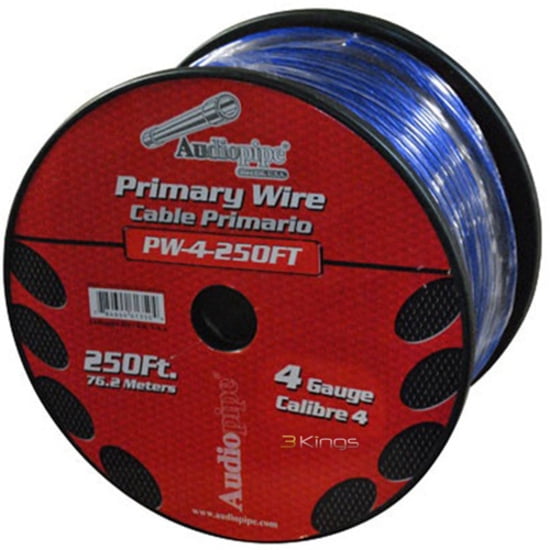 AUDIOP PW4BL 4Ga 250 ft. Blue Power Wire