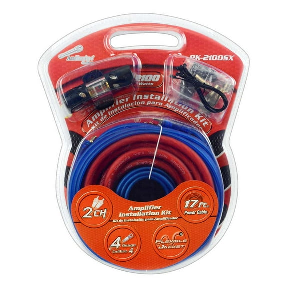 AUDIOPIPE PK-2100SX 4 GAUGE 17' FOOT 2-CHANNEL CAR AUDIO AMPLIFIER WIRING KIT